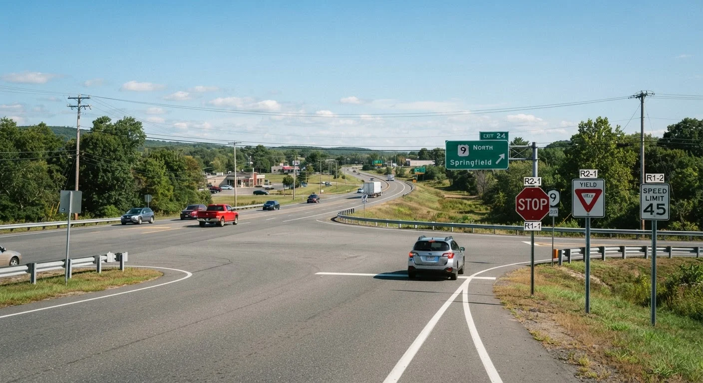 A Driver's Complete Reference: Road Signs, Right-of-Way Rules, and Speed Limit Logic